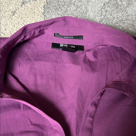 Style & Co. Purple Sleeveless Blouse - Picture 2 of 4